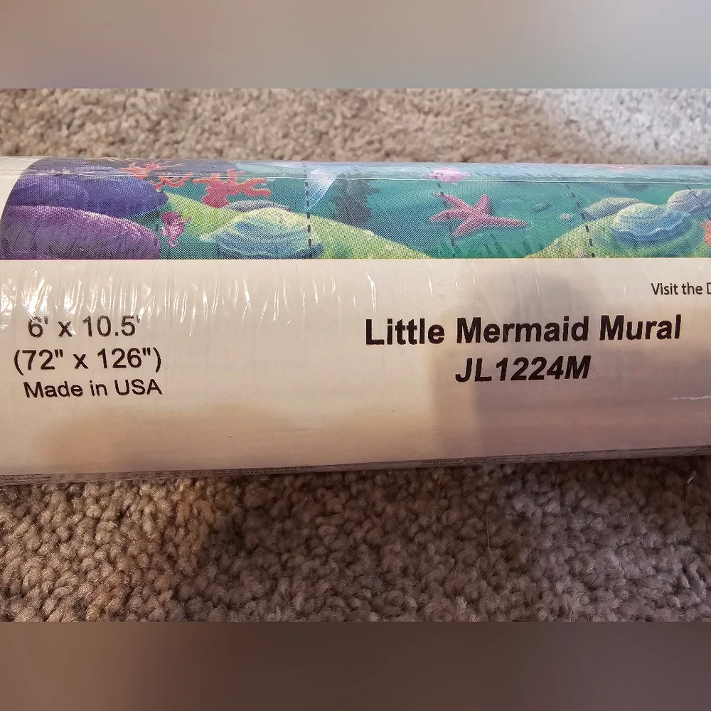 Disney Princes Littlest Mermaid Peel and Stick Wall Mural by RoomMates 10.5'x6'